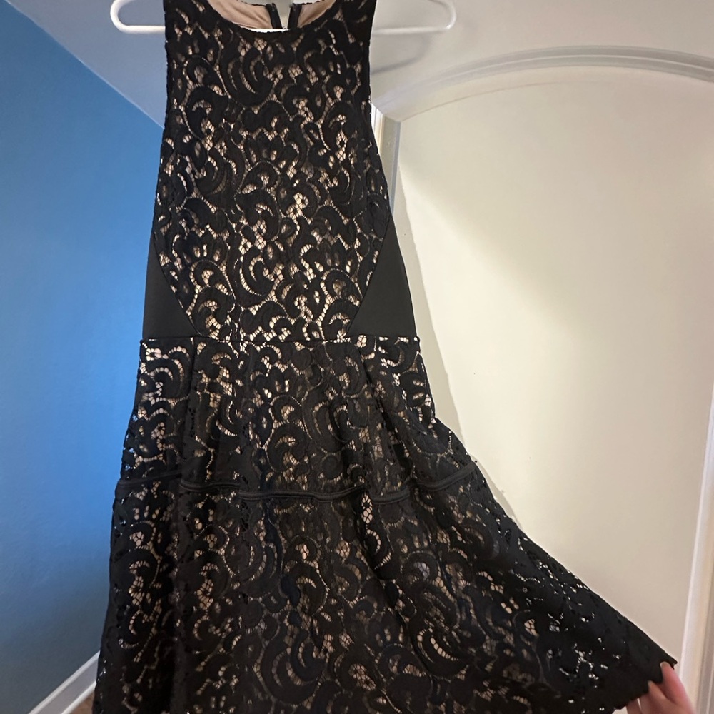 Massimo Black and Cream Lace Dress